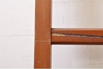 アンティーク建具　上手物!!レトロな空間作りにおすすめな腰板タモ材の幅狭ガラス戸2枚セット(引き戸、板戸、ガラス帯戸)(R-069258)