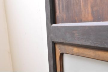 アンティーク建具　レーザー組子入れます!　上質な和の趣を感じさせるガラス帯戸2枚セット(引き戸)(R-069259)