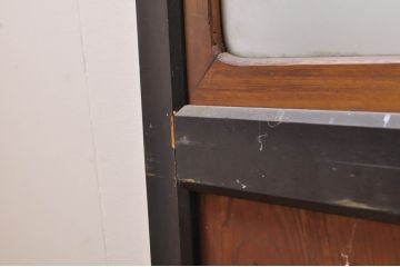 アンティーク建具　レーザー組子入れます!　上質な和の趣を感じさせるガラス帯戸2枚セット(引き戸)(R-069259)