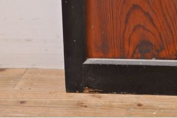 アンティーク建具　レーザー組子入れます!　上質な和の趣を感じさせるガラス帯戸2枚セット(引き戸)(R-069259)