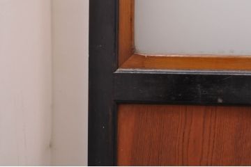 アンティーク建具　レーザー組子入れます!　和モダンな空間を演出するガラス帯戸4枚セット(引き戸、ガラス戸、板戸)(R-069260)