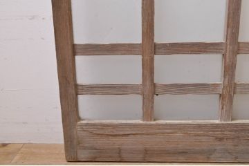 アンティーク建具　ペイント仕上げ限定　レトロな雰囲気づくりにおすすめな玄関戸2枚セット(ガラス戸、引き戸)(R-069261)