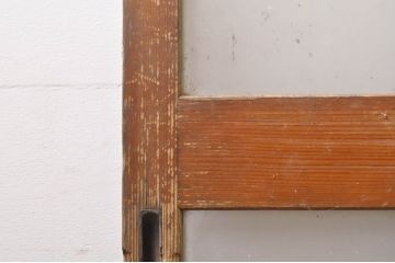 アンティーク建具　ペイント仕上げ限定　レトロな雰囲気づくりにおすすめな玄関戸2枚セット(ガラス戸、引き戸)(R-069261)