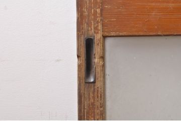 アンティーク建具　ペイント仕上げ限定　レトロな雰囲気づくりにおすすめな玄関戸2枚セット(ガラス戸、引き戸)(R-069261)