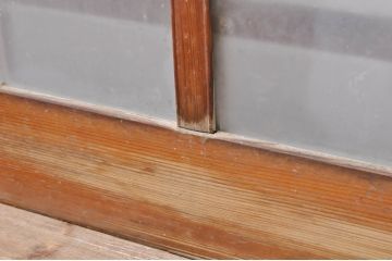 アンティーク建具　ペイント仕上げ限定　レトロな雰囲気づくりにおすすめな玄関戸2枚セット(ガラス戸、引き戸)(R-069261)