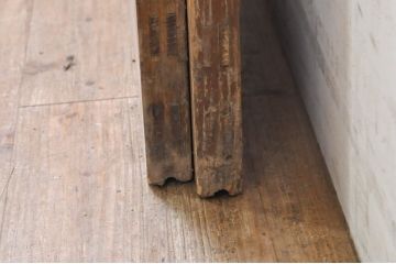 アンティーク建具　ペイント仕上げ限定　レトロな雰囲気づくりにおすすめな玄関戸2枚セット(ガラス戸、引き戸)(R-069261)