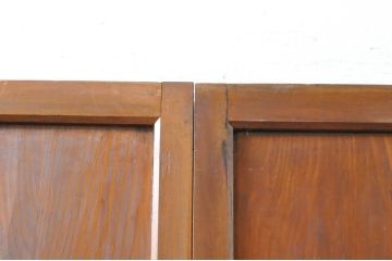 アンティーク建具　レトロな空間を演出するガラス帯戸2枚セット(引き戸、ガラス戸)(R-069262)