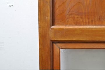 アンティーク建具　レトロな空間を演出するガラス帯戸2枚セット(引き戸、ガラス戸)(R-069262)