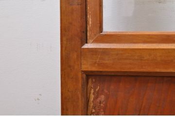 アンティーク建具　レトロな空間を演出するガラス帯戸2枚セット(引き戸、ガラス戸)(R-069262)