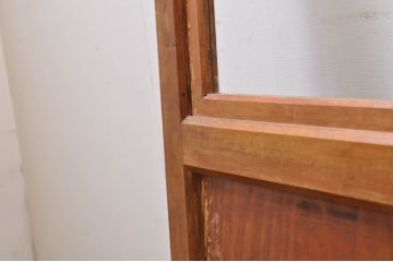 アンティーク建具　レトロな空間を演出するガラス帯戸2枚セット(引き戸、ガラス戸)(R-069262)