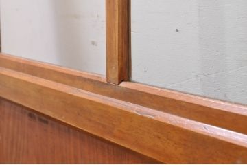 アンティーク建具　レトロな空間を演出するガラス帯戸2枚セット(引き戸、ガラス戸)(R-069262)