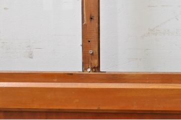 アンティーク建具　レトロな空間を演出するガラス帯戸2枚セット(引き戸、ガラス戸)(R-069262)