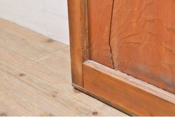 アンティーク建具　レトロな空間を演出するガラス帯戸2枚セット(引き戸、ガラス戸)(R-069262)