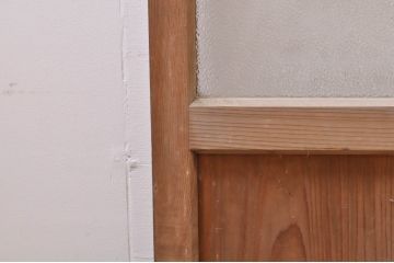 アンティーク建具　温かみのある木味が魅力的な幅狭ガラス戸4枚セット(引き戸)(R-069263)