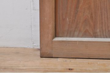 アンティーク建具　温かみのある木味が魅力的な幅狭ガラス戸4枚セット(引き戸)(R-069263)
