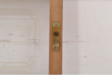 アンティーク建具　温かみのある木味が魅力的な幅狭ガラス戸4枚セット(引き戸)(R-069263)