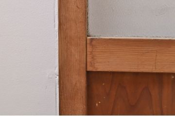 アンティーク建具　温かみのある木味が魅力的な幅狭ガラス戸4枚セット(引き戸)(R-069263)