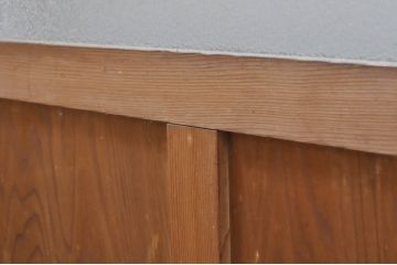 アンティーク建具　温かみのある木味が魅力的な幅狭ガラス戸4枚セット(引き戸)(R-069263)
