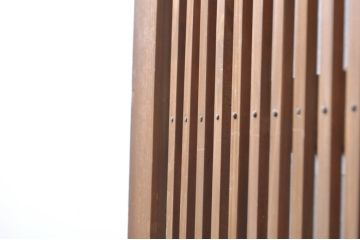 アンティーク建具　和の風情を感じられる裏障子付き格子戸2枚セット(引き戸、障子戸、ガラス帯戸)(R-069264)