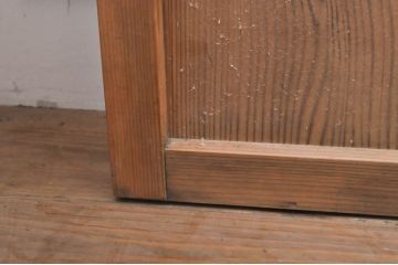 アンティーク建具　明るい木味の温もり溢れる障子帯戸4枚セット(引き戸、障子戸)(R-069275)