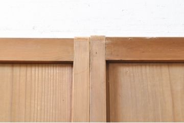 アンティーク建具　明るい木味の温もり溢れる障子帯戸4枚セット(引き戸、障子戸)(R-069275)