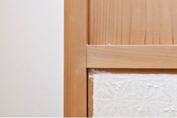 アンティーク建具　明るい木味の温もり溢れる障子帯戸4枚セット(引き戸、障子戸)(R-069275)