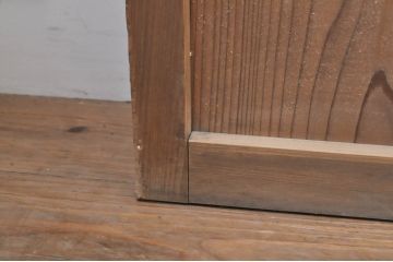 アンティーク建具　明るい木味の温もり溢れる障子帯戸4枚セット(引き戸、障子戸)(R-069275)