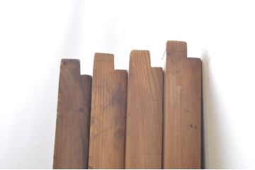 アンティーク建具　明るい木味の温もり溢れる障子帯戸4枚セット(引き戸、障子戸)(R-069275)