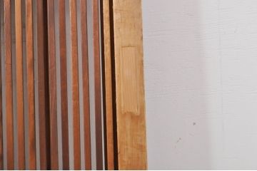 アンティーク建具　裏障子入り　落ち着いた和の雰囲気を演出する格子帯戸4枚セット(引き戸、格子戸、障子戸)(R-069276)