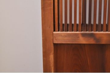 アンティーク建具　裏障子入り　落ち着いた和の雰囲気を演出する格子帯戸4枚セット(引き戸、格子戸、障子戸)(R-069276)