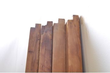 アンティーク建具　裏障子入り　落ち着いた和の雰囲気を演出する格子帯戸4枚セット(引き戸、格子戸、障子戸)(R-069276)