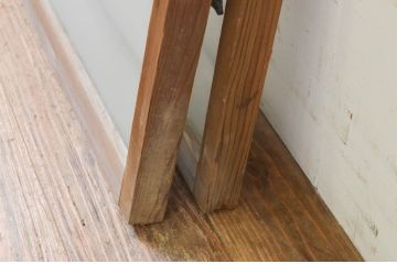 アンティーク建具　レトロな雰囲気が魅力の小さなガラス窓2枚セット(引き戸、ガラス戸)(R-069282)