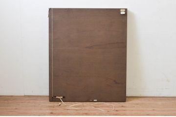 中古　カリモク　domani(ドマーニ)　シンプルなデザインでクラシカルな佇まいが魅力的なコンセント付きミラー(壁掛け鏡、ウォールミラー、店舗什器)(R-069284)