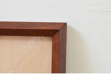 中古　美品　松本民芸家具　シンプルなデザインと深みのある色合いが素敵な額縁(木製フレーム)(R-069285)