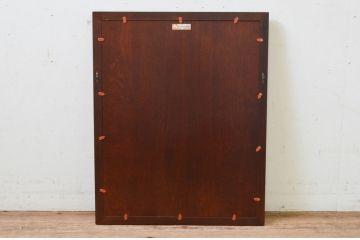中古　美品　松本民芸家具　シンプルなデザインと深みのある色合いが素敵な額縁(木製フレーム)(R-069286)