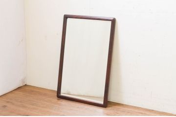中古　美品　北海道民芸家具　シンプルなデザインで取り入れやすいミラー(壁掛け鏡、ウォールミラー、店舗什器)(R-069288)