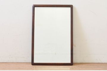 中古　美品　北海道民芸家具　シンプルなデザインで取り入れやすいミラー(壁掛け鏡、ウォールミラー、店舗什器)(R-069288)