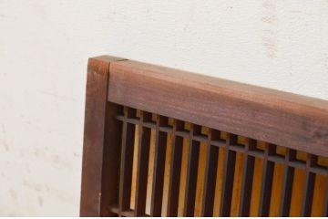 アンティーク建具　和の空間作りにおすすめな筬(オサ)欄間1枚(明り取り、明かり取り、オサランマ、格子ランマ)(R-069294)