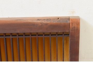 アンティーク建具　和の空間作りにおすすめな筬(オサ)欄間1枚(明り取り、明かり取り、オサランマ、格子ランマ)(R-069294)