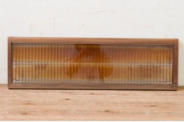 アンティーク建具　和の空間作りにおすすめな筬(オサ)欄間1枚(明り取り、明かり取り、オサランマ、格子ランマ)(R-069294)