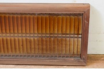 アンティーク建具　和の空間作りにおすすめな筬(オサ)欄間1枚(明り取り、明かり取り、オサランマ、格子ランマ)(R-069294)