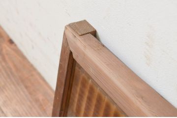アンティーク建具　和の空間作りにおすすめな筬(オサ)欄間1枚(明り取り、明かり取り、オサランマ、格子ランマ)(R-069294)