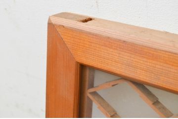 アンティーク建具　上品な雰囲気を醸し出す片面ガラスの組子欄間1枚(明り取り、明かり取り)(R-069295)