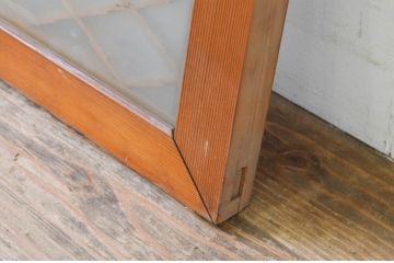 アンティーク建具　上品な雰囲気を醸し出す片面ガラスの組子欄間1枚(明り取り、明かり取り)(R-069295)
