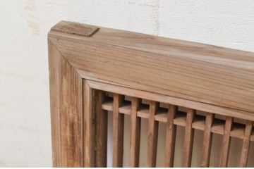 アンティーク建具　レトロな雰囲気を醸し出す小さな筬(オサ)欄間1枚(明り取り、明かり取り、オサランマ)(R-069298)