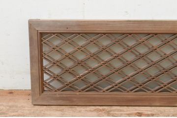 アンティーク建具　上品な和の雰囲気溢れる片面ガラスの組子欄間1枚(明り取り、明かり取り)(R-069301)