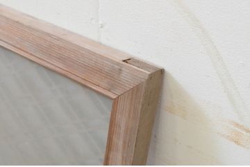 アンティーク建具　上品な和の雰囲気溢れる片面ガラスの組子欄間1枚(明り取り、明かり取り)(R-069301)
