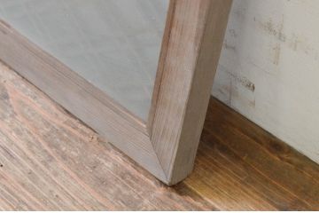 アンティーク建具　上品な和の雰囲気溢れる片面ガラスの組子欄間1枚(明り取り、明かり取り)(R-069301)