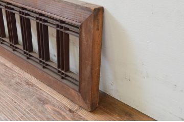 アンティーク建具　和モダンテイストのお部屋作りにおすすめな組子欄間1枚(明り取り、明かり取り、格子、筬、オサランマ)(R-069302)