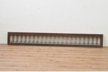 アンティーク建具　和モダンテイストのお部屋作りにおすすめな組子欄間1枚(明り取り、明かり取り、格子、筬、オサランマ)(R-069302)
